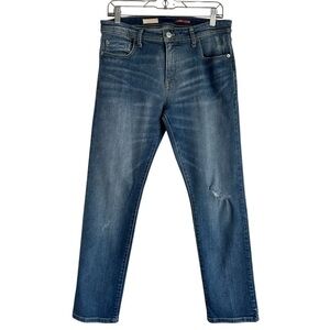 Pilcro Denim Slim Boyfriend Distressed Crop Blue Jeans Size 29